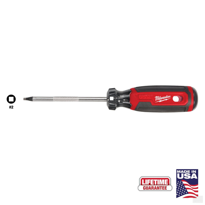 Milwaukee #2 Square 4" Cushion Grip Screwdriver (MT218)