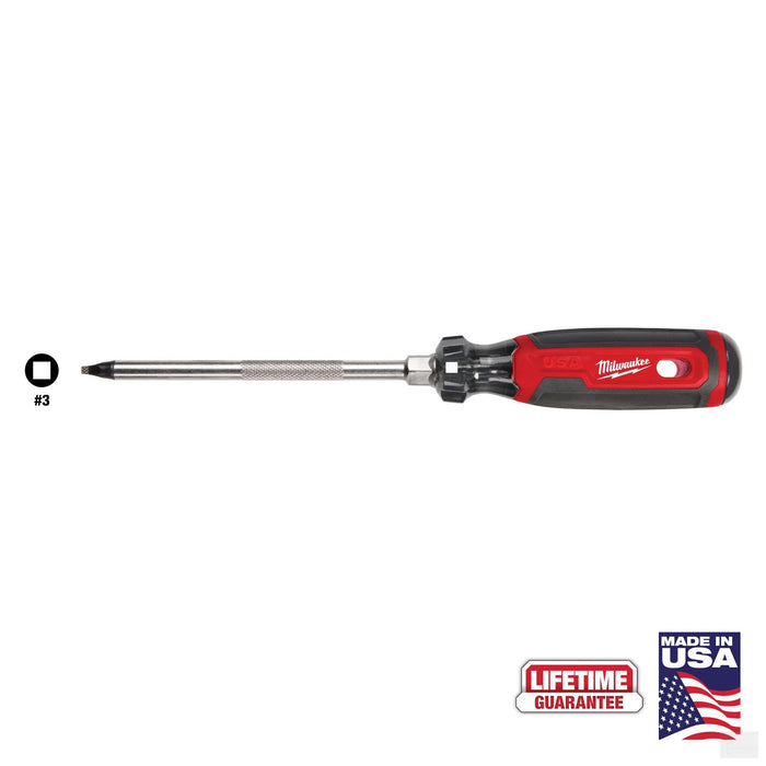 Milwaukee #3 Square 6" Cushion Grip Screwdriver (MT219)