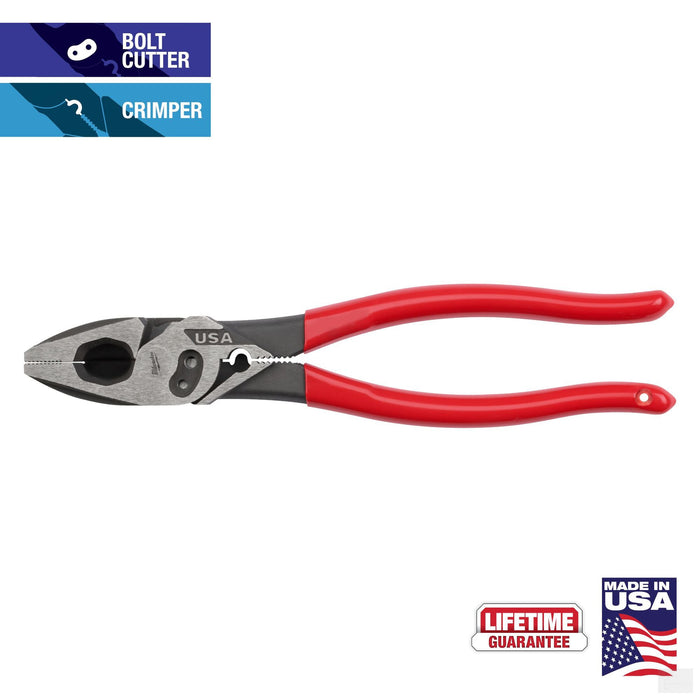 Milwaukee 9" Lineman's Dipped Grip Pliers w/ Crimper & Bolt Cutter (MT500C)