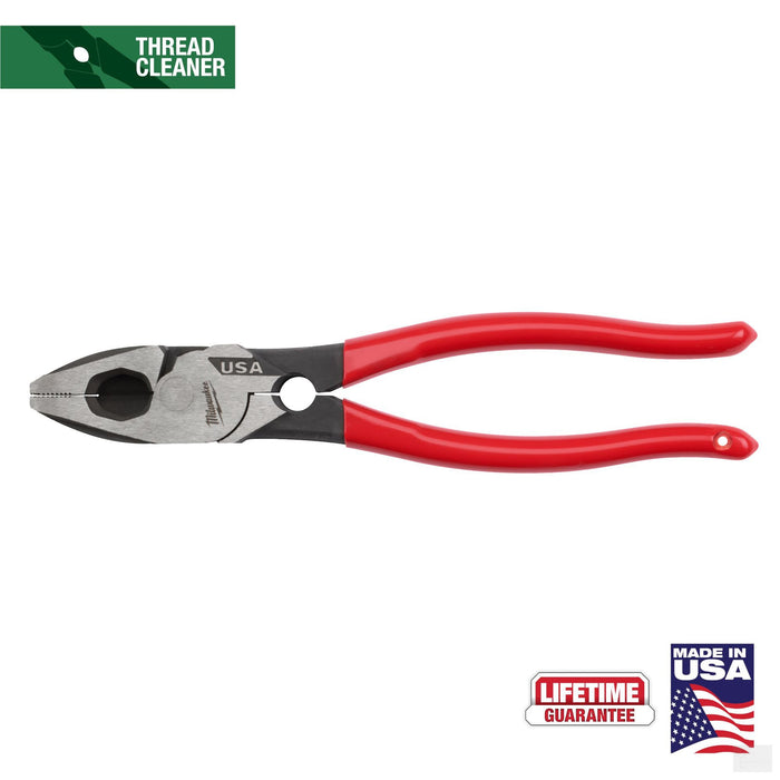 Milwaukee 9" Lineman's Dipped Grip Pliers w/ Thread Cleaner (MT500T)