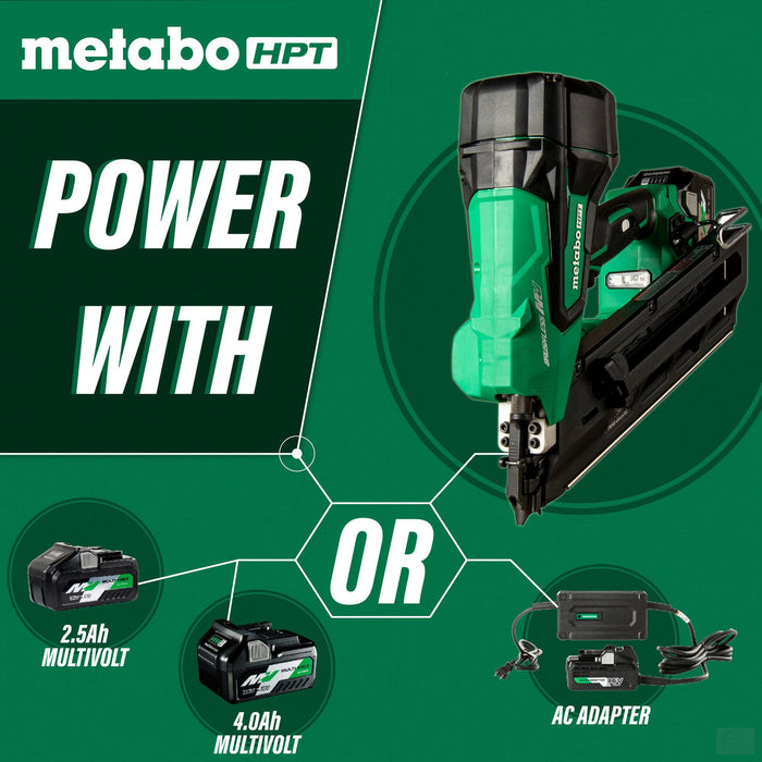 Metabo 30 Degree 36V Cordless Paper Strip Framing Nailer 2.5Ah Kit (NR3690DC)