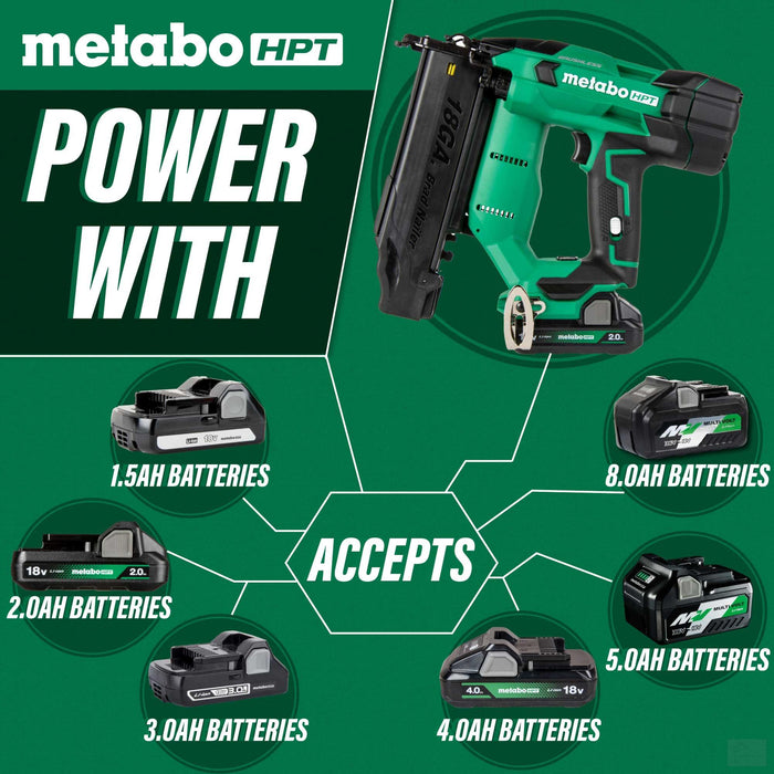 Metabo-HPT 18V MultiVolt Brushless 18-Gauge Compact Brad Nailer 2.0Ah Kit  HPT-NT1850DFTM
