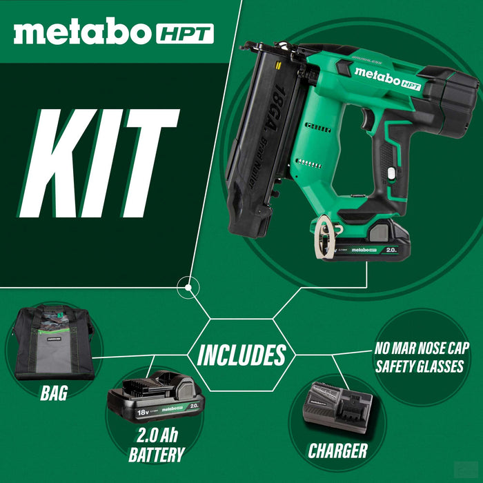 Metabo-HPT 18V MultiVolt Brushless 18-Gauge Compact Brad Nailer 2.0Ah Kit  HPT-NT1850DFTM