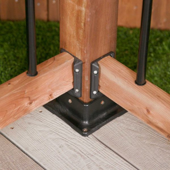 Nuvo Iron Multi-Purpose 4″ x 4″ Plastic Post Base Anchor