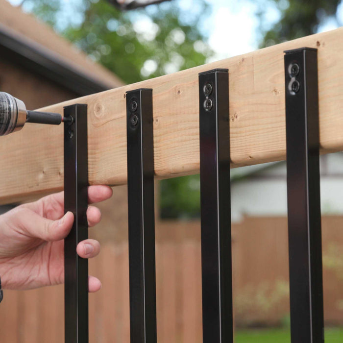 Nuvo Iron Rectangular Balusters – 38″ Long x 1″ Wide Black Galvanized Steel Balusters (10 pcs) {RCTB38}