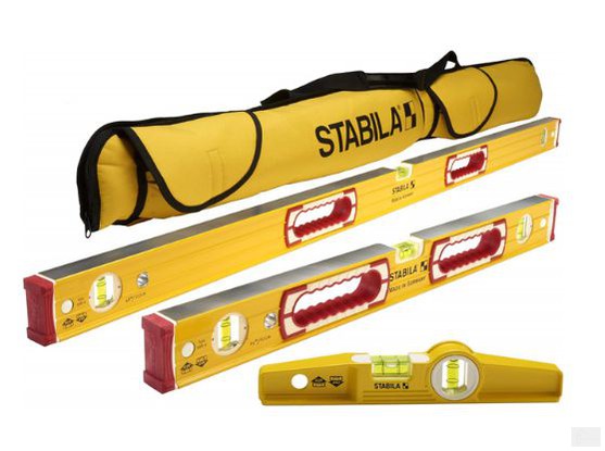 Stabila 48375 Type 196 Classic 3-Piece Level Set with Case