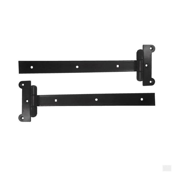 Nuvo Iron 12″ Strap Hinges (2 pcs) | Black Galvanized Steel