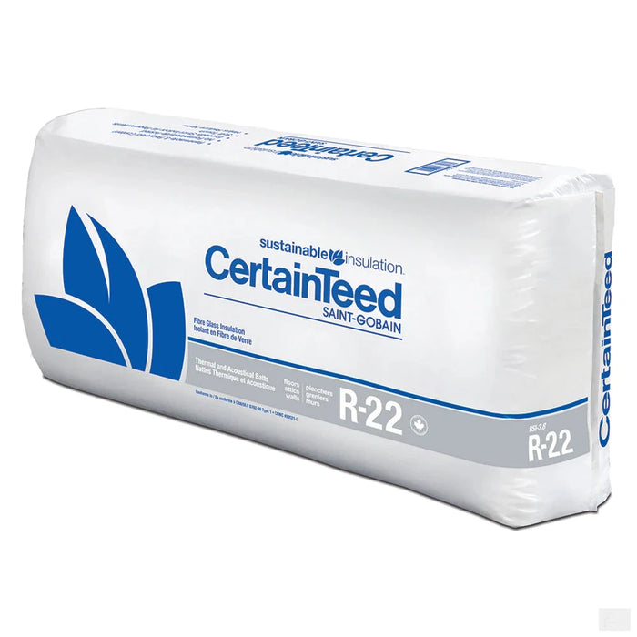 CERTAINTEED R22 x 24" Fiberglass Insulation, covers 22.0 sq. ft.