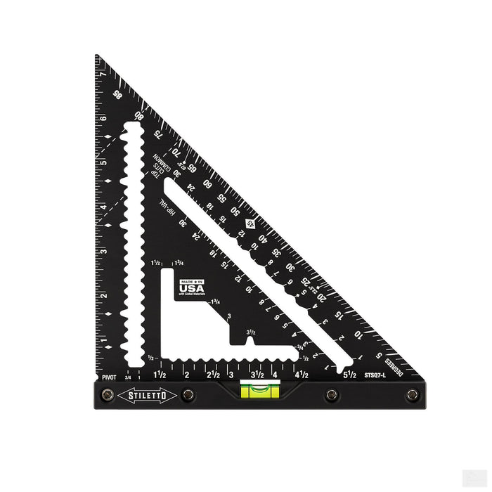 Stiletto 7" Carpenter Square with Level (STSQ7-L)