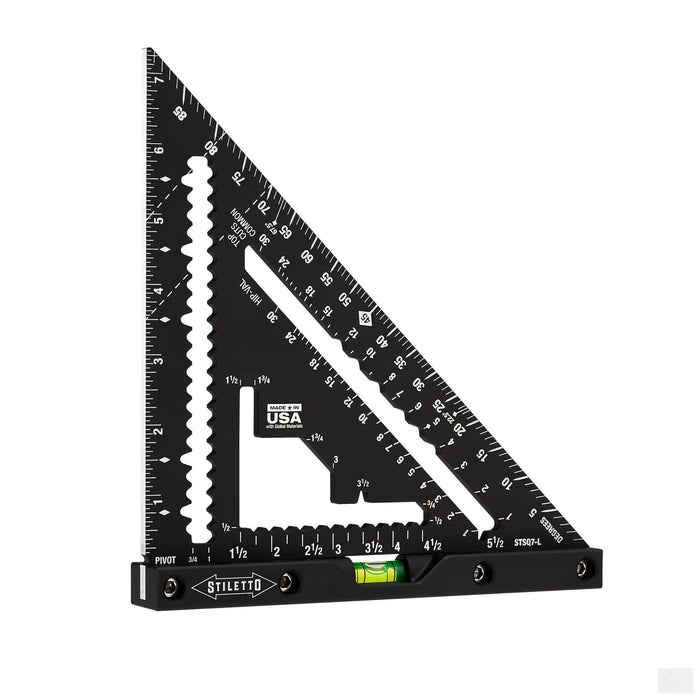 Stiletto 7" Carpenter Square with Level (STSQ7-L)