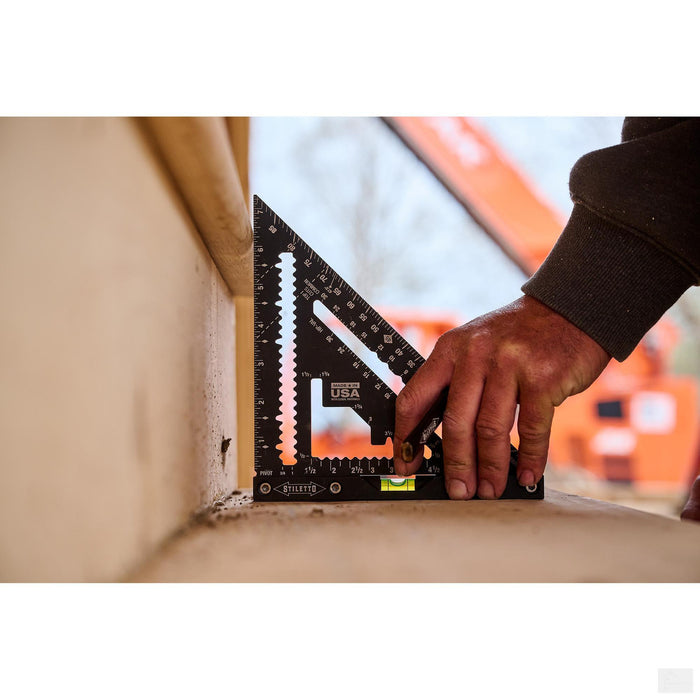 Stiletto 7" Carpenter Square with Level (STSQ7-L)