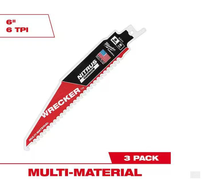 Milwaukee 6" The WRECKER™ with NITRUS CARBIDE™ 3PK 48-00-5371