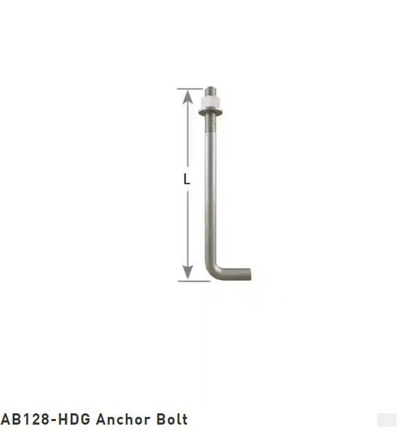 MiTek 1/2in x 12in Anchor Bolts (AB1212-HDGBMC)