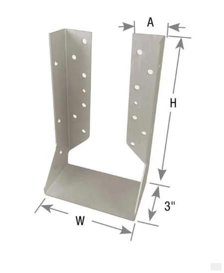 MiTek Face-Mount Concealed-Flange Joist Hanger for 6x12 (HDQ612IF)