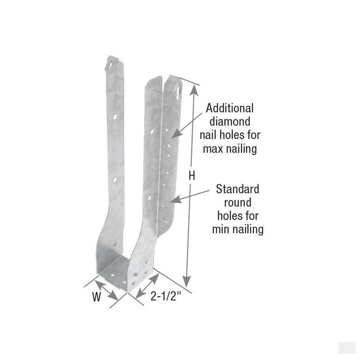 MiTek Joist Hanger, Face Mount, Double, 3-1/2" x 9-1/4"-9-1/2" (IHFL35925)