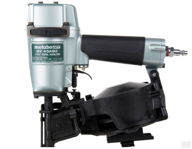 FREE IMPACT,Metabo HPT Pro Bundle 1-3/4 Inch Coil Roofing Nailer with BONUS Impact Driver Kit KNV45AB2