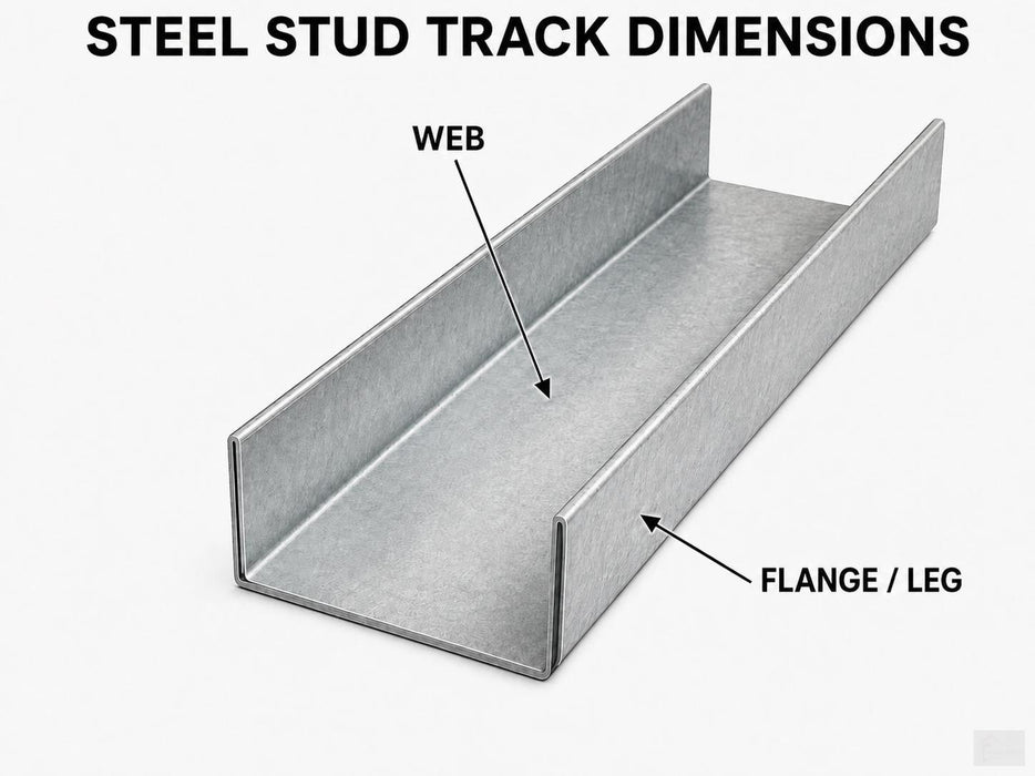 25G Steel Structural Track 1-1/4" Flange 1-5/8″ (41 mm)