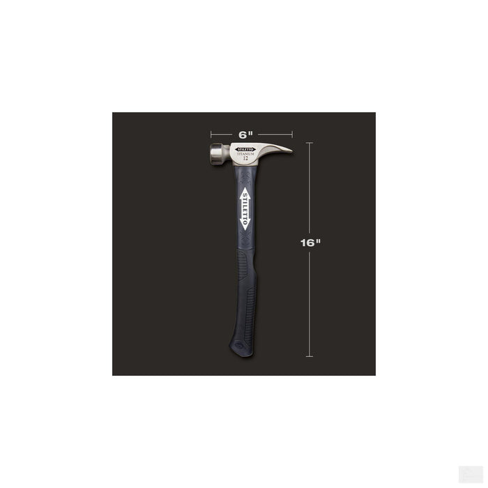 Stiletto 12 Oz Titanium Milled Face 16" "Hybrid" Fiberglass Handle (TI12MC-F)