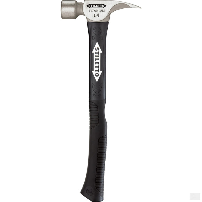 Stiletto 14 oz Titanium Milled Face Hammer with 18 in. Hybrid Fiberglass Handle (TI14MC-F)