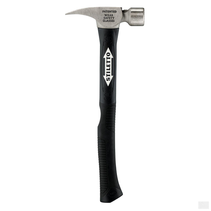 Stiletto 14 oz Titanium Milled Face Hammer with 18 in. Hybrid Fiberglass Handle (TI14MC-F)