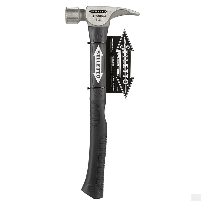 Stiletto 14 oz Titanium Milled Face Hammer with 18 in. Hybrid Fiberglass Handle (TI14MC-F)