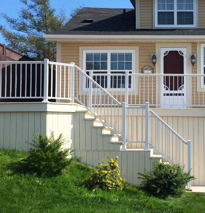 Nuvo Iron 8' Aluminum Deck Railing Kit (White) [WHSARK842D]