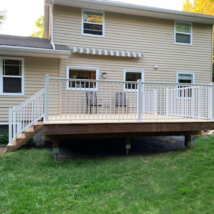 Nuvo Iron 8' Aluminum Deck Railing Kit (White) [WHSARK836D]