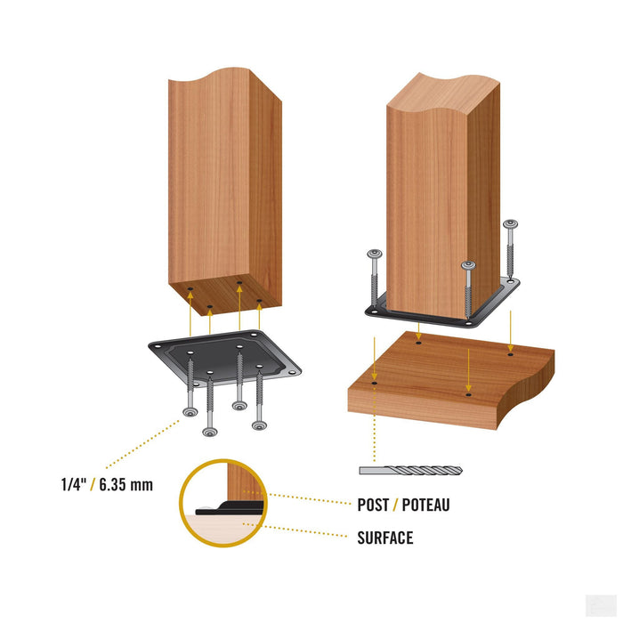 Nuvo Iron 4″ x 4″ Wood Post Connector Plate