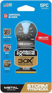 Imperial Blades One Fit 1-3/8in Carbide Extreme Storm Titanium Metal Blade, 5PC [IBOAT360-5]