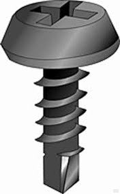 FITSFAST-6 x 7/16 Steel Framing Screw Pan Phillips Sharp Point - 100 PCS / PACKAGE