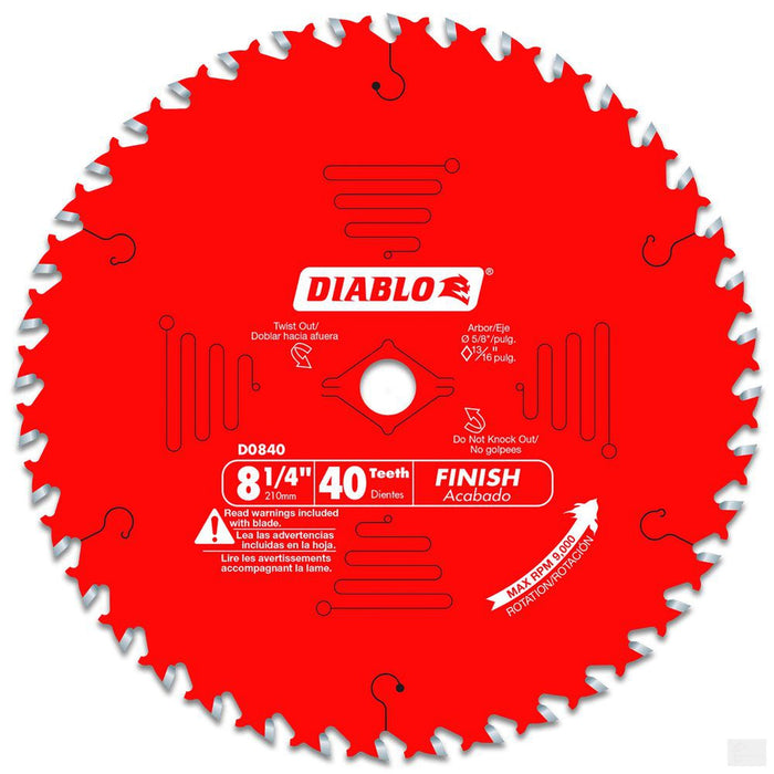 DIABLO 8-1/4 in. x 40 Tooth Finishing Saw Blade [D0840X]