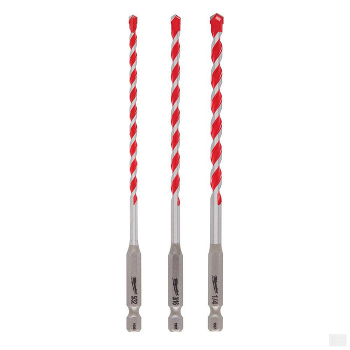MILWAUKEE 3 pc SHOCKWAVE™ Carbide Hammer Drill Bit Kit [48-20-9050]