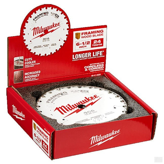 MILWAUKEE 6-1/2" 24T Basic Framer Circular Saw Blade [48-41-0620]