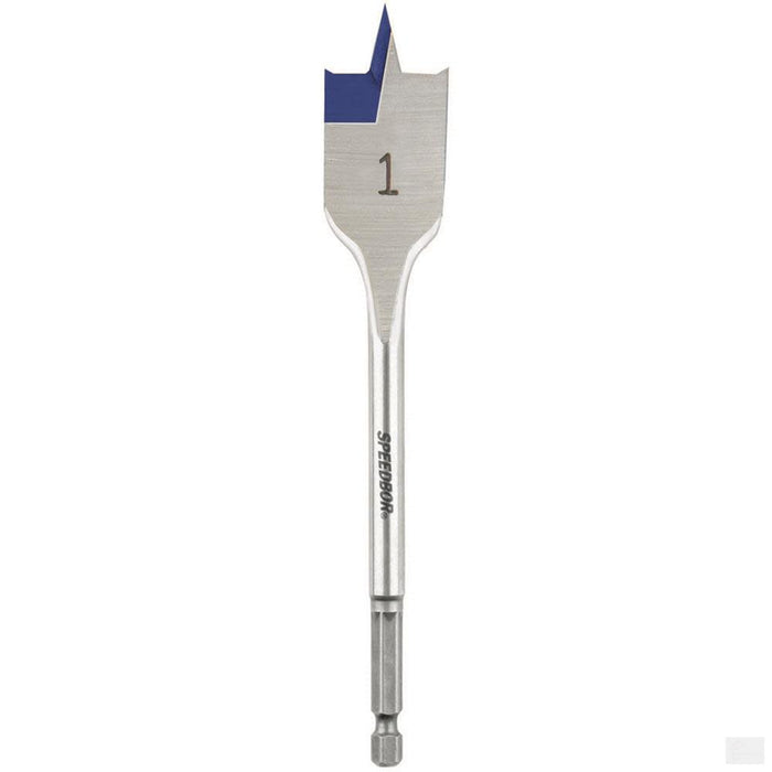 IRWIN Speedbor 1 in. x 6 in. Standard Length Blue Groove Point Spade Bit [88816]