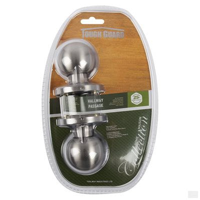 TOUGH GUARD Door Lock Knob Passage Stainless Steel [100200]