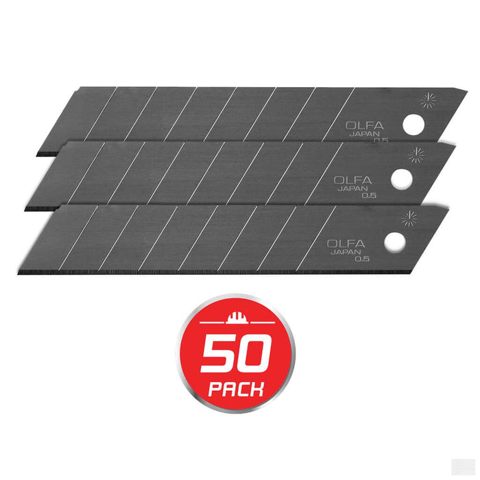 OLFA 18mm Heavy-Duty General Purpose Snap-Off Utility Blades (50-Pack) LB-50B [5016]