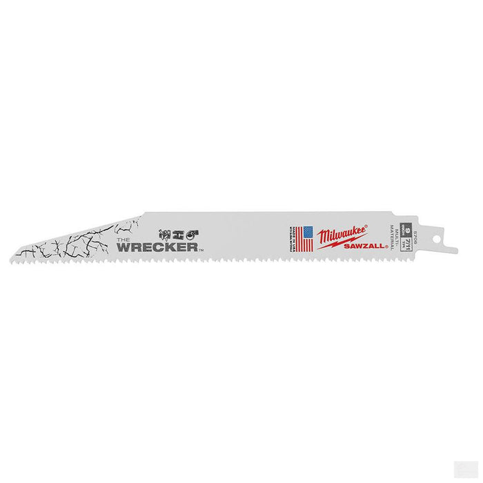MILWAUKEE 9" 8 TPI The Wrecker SAWZALL Blade (5 Pk) [48-00-5706]