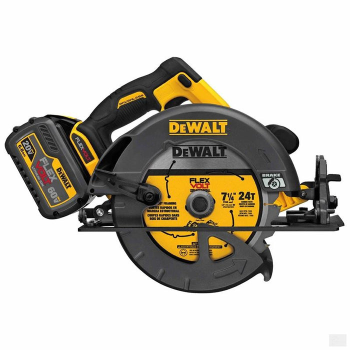 Dewalt - 60V Max* 7-1/4" (184mm)Circular Saw with Brake (1 Battery Fast Charger) Kit DCS575T1