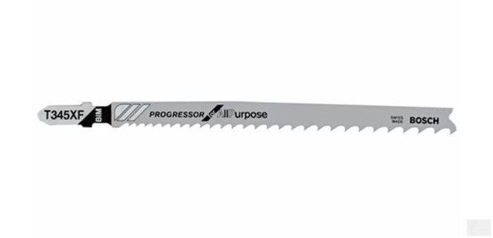 Bosch 5 Pieces 5-1/4" 5-10P TPI Progressor for Wood With Nails T-Shank Jig Saw Blades T345XF