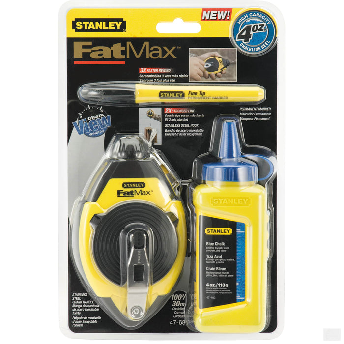 Stanley FatMax Chalk Line Reel Kit 100 ft [47-681]