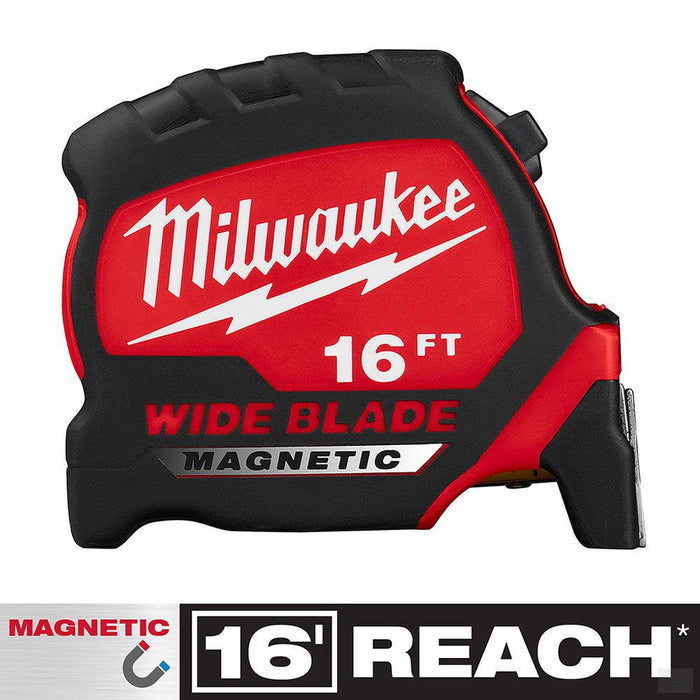 MILWAUKEE 16 FT Wide Blade Magnetic Tape Measure [48-22-0216M]