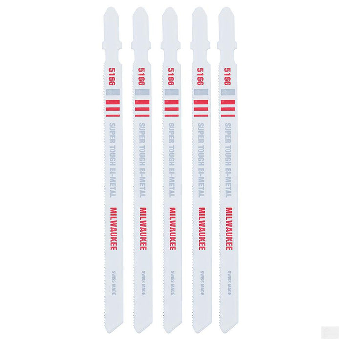MILWAUKEE 5-1/4 in. 24 TPI Bi-Metal Jig Saw Blade 5PK [48-42-5166]