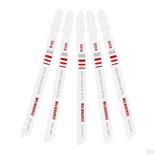 MILWAUKEE 4 in. 10 TPI Bi-Metal Jig Saw Blade (5 Pack) [48-42-5310]