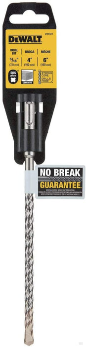 DEWALT 5/16"x4"x6" Rock Carbide SDS Plus Hammer Bit DW5424