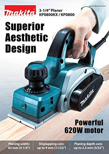 MAKITA Lightweight 3-1/4" Planer [KP0800KX]