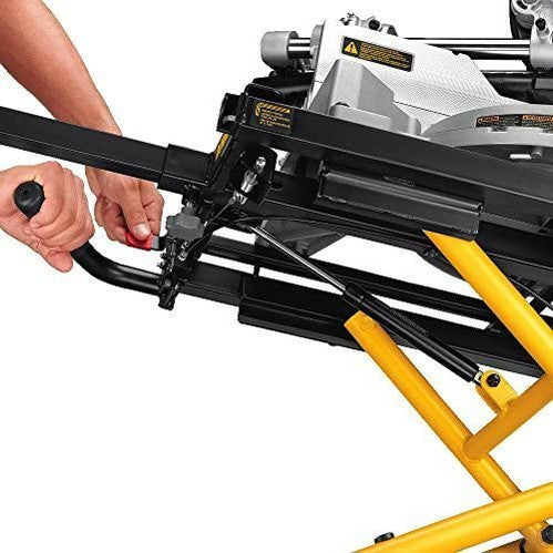 DEWALT 32 1/2-inch x 60-inch Rolling Miter Saw Stand with 8 ft. Extending Outfeed Support [DWX726]