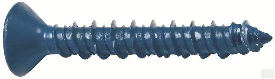 Powers 3/16 x 2-1/4 Blue Perma-Seal Tapper+ Screw Anchor, Phillips Flat Head [2744SD]
