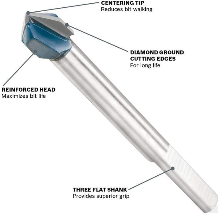 BOSCH 1/4" Glass and Tile Bit [GT300]