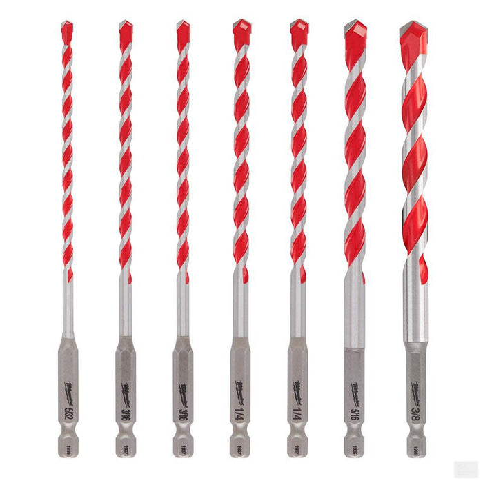 MILWAUKEE 7 pc SHOCKWAVE™ Carbide Hammer Drill Bit Kit [48-20-9052]