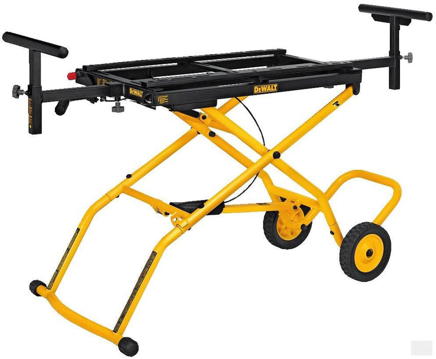 DEWALT 32 1/2-inch x 60-inch Rolling Miter Saw Stand with 8 ft. Extending Outfeed Support [DWX726]